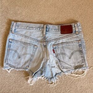 Levi's High-Rise Light Blue Denim Shorts